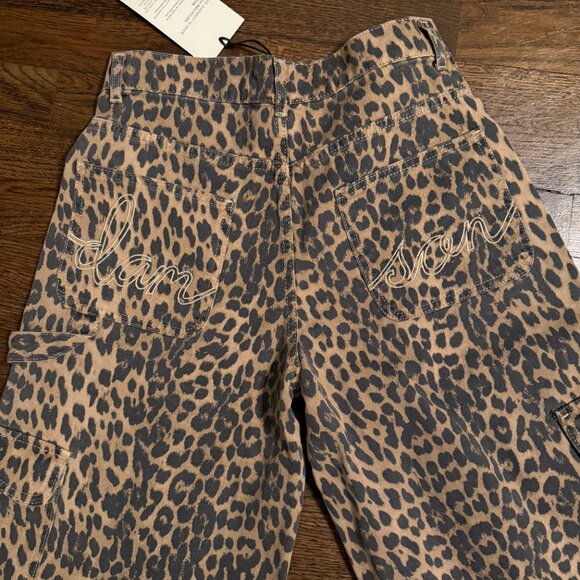 Leopard Print Flare Jeans - Picture 6 of 7